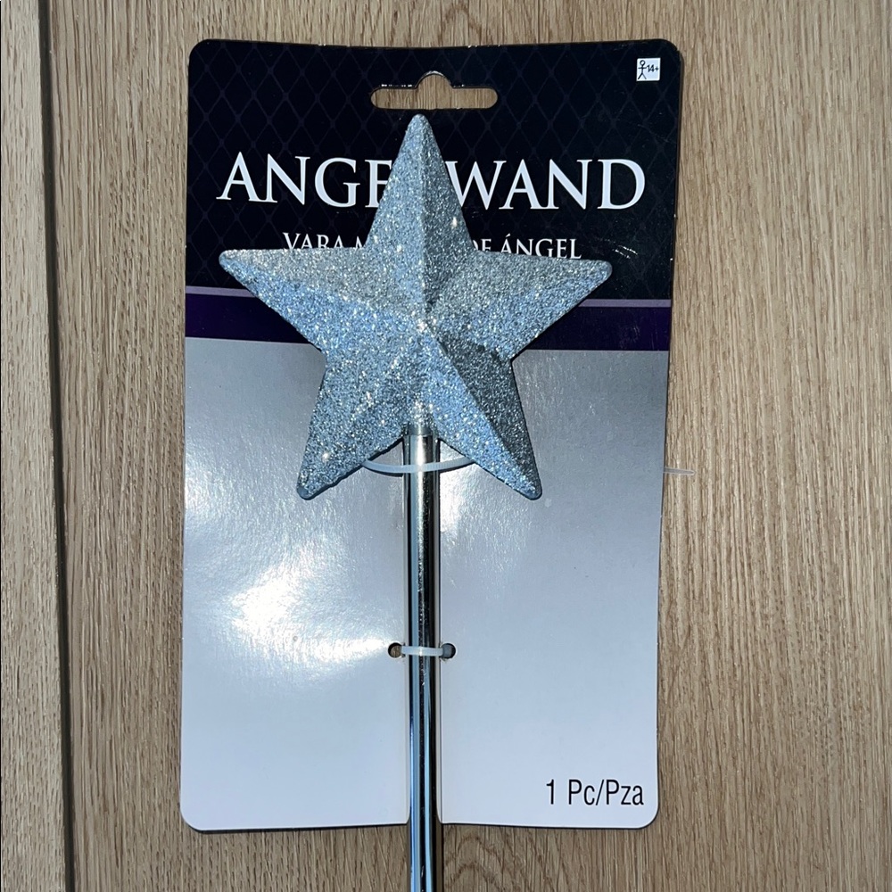 NWT - Amscan Silver Star Angel Wand
